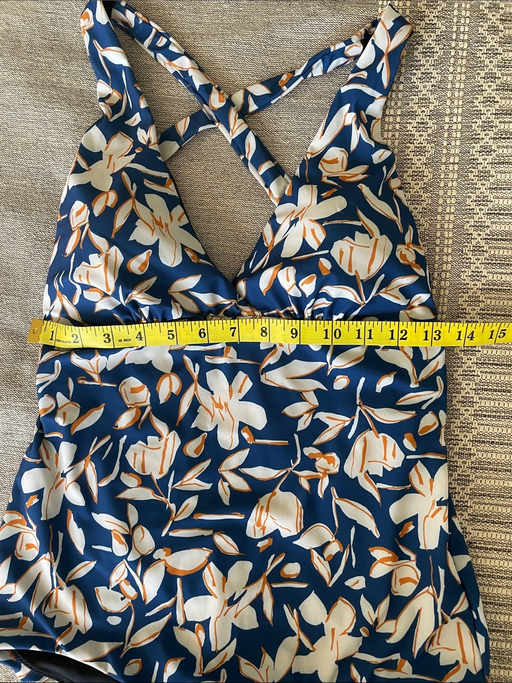 Toast UK One-Piece Swimsuit with V-Neck US size 6-8 - Picture 7 of 9